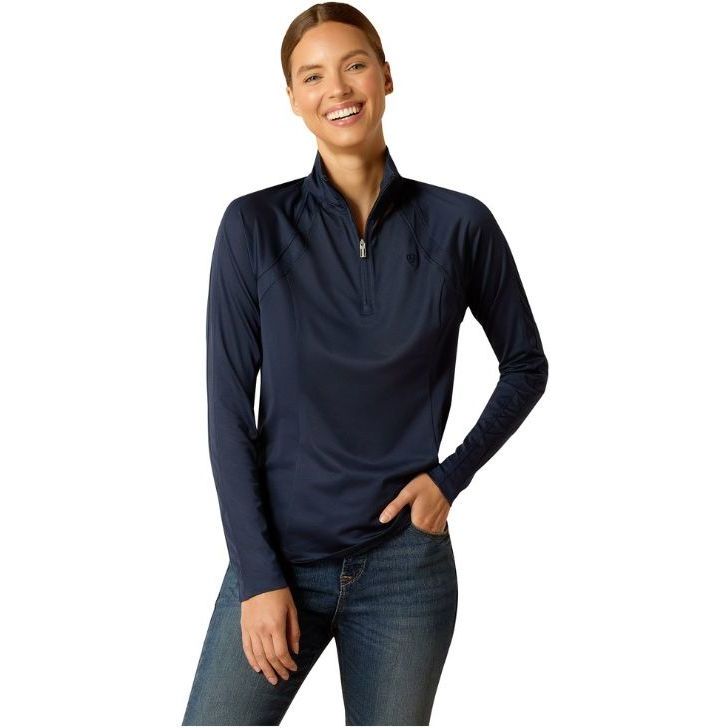 Ariat Femmes Sunstopper 3.0 Manche Longue Baselayer 10049042 - Navy